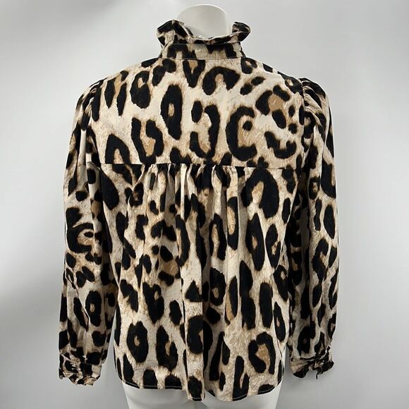 H & M long sleeve animal print cotton blouse - Picture 5 of 5